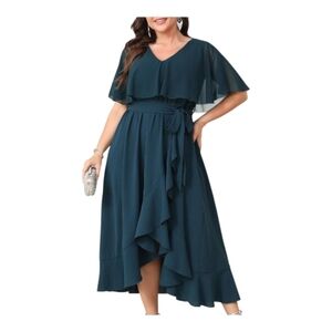 CICIDUDU. Elegant Teal Evening Dress. Size 3X. NWOT.